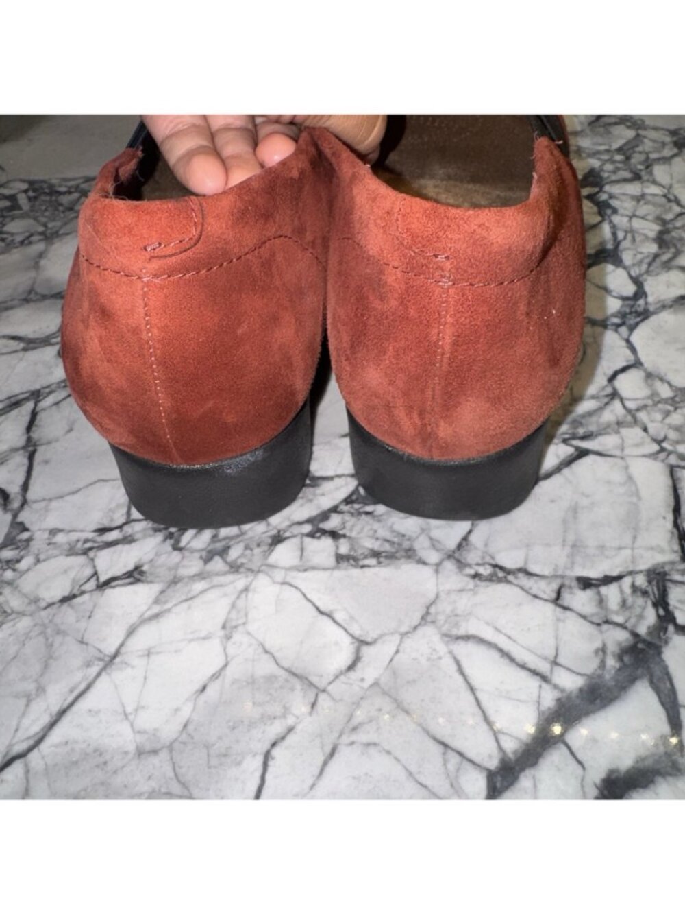 Clarks Artisan Suede Slip On Shoes Daelyn Monarch Rust Womens Size 11 - Picture 6 of 6
